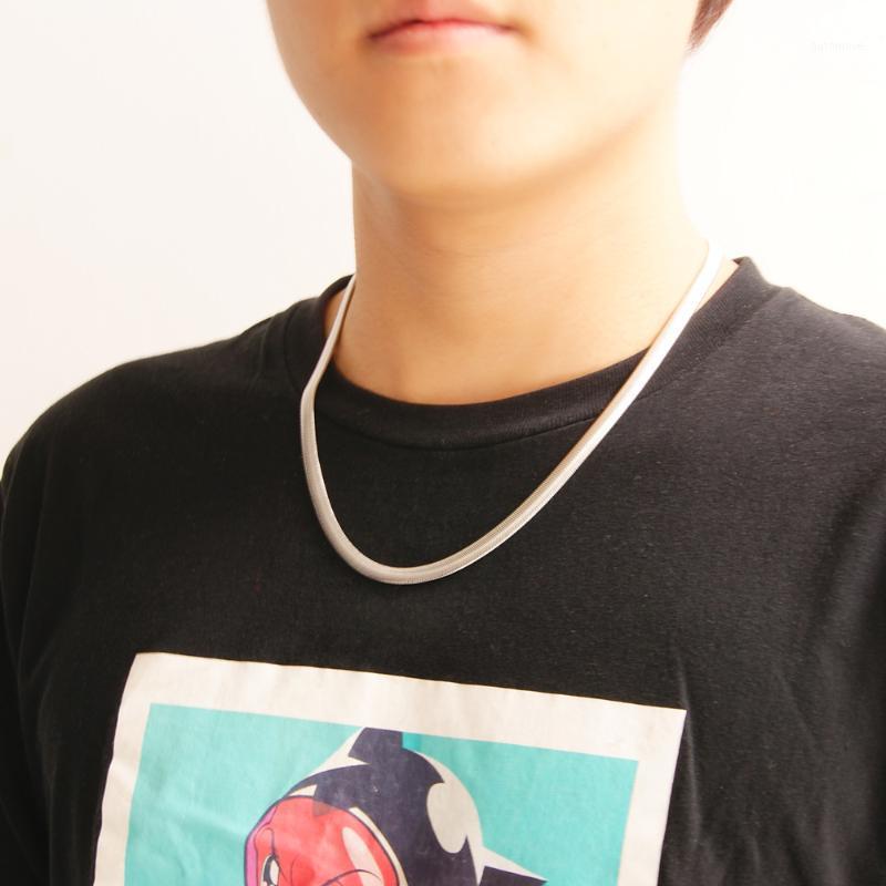 

New Fashion 100% 925 Sterling Silver Necklace Curb Chains Link Men Choker 6MM/18-28 inch long snake chain Male Female Jewelry1