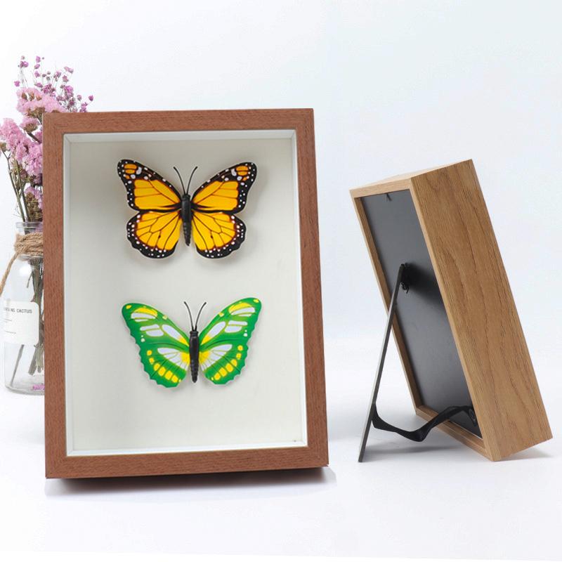 

DIY Specimen Photo Frame Depth 3cm For Displaying Three-Dimensional Works Nordic Artificial Wood Picture Frame Photo Decor