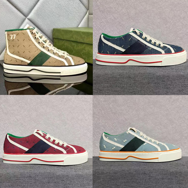 

2022 Luxurys Designers High Top Quality casual shoes Women Sneakers Red Green Stripe Star Platform Men Casual Shoe Italy White Leather Embroidery Stripes, Customize