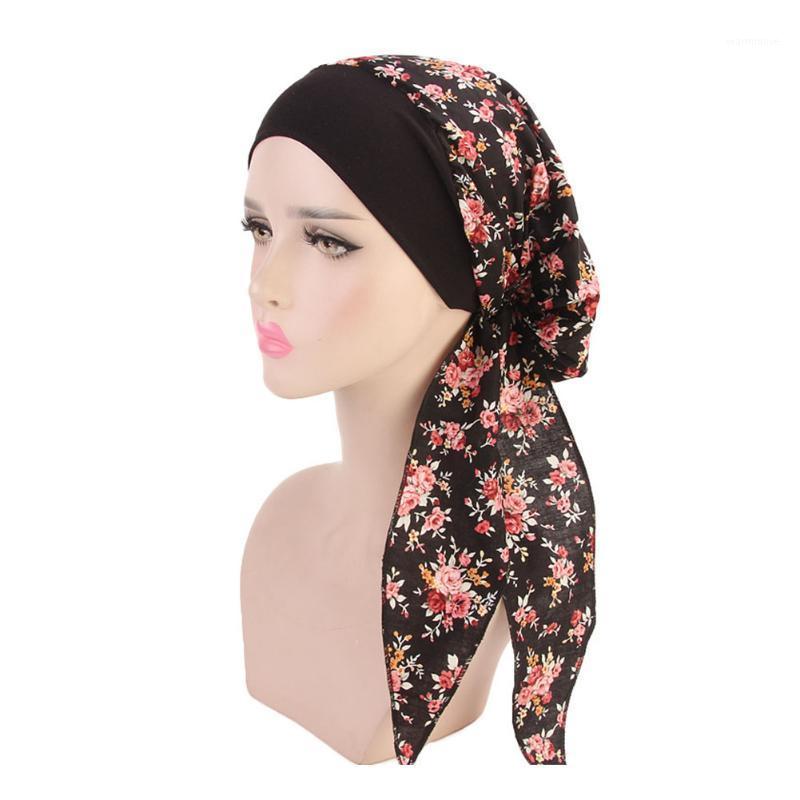 

Women Turban Cap Adjustable Cancer Chemo Polyester Hair Loss Wrap Hair Accessories Scarf Elastic Cover Muslim Hijab Fashion1, Blue