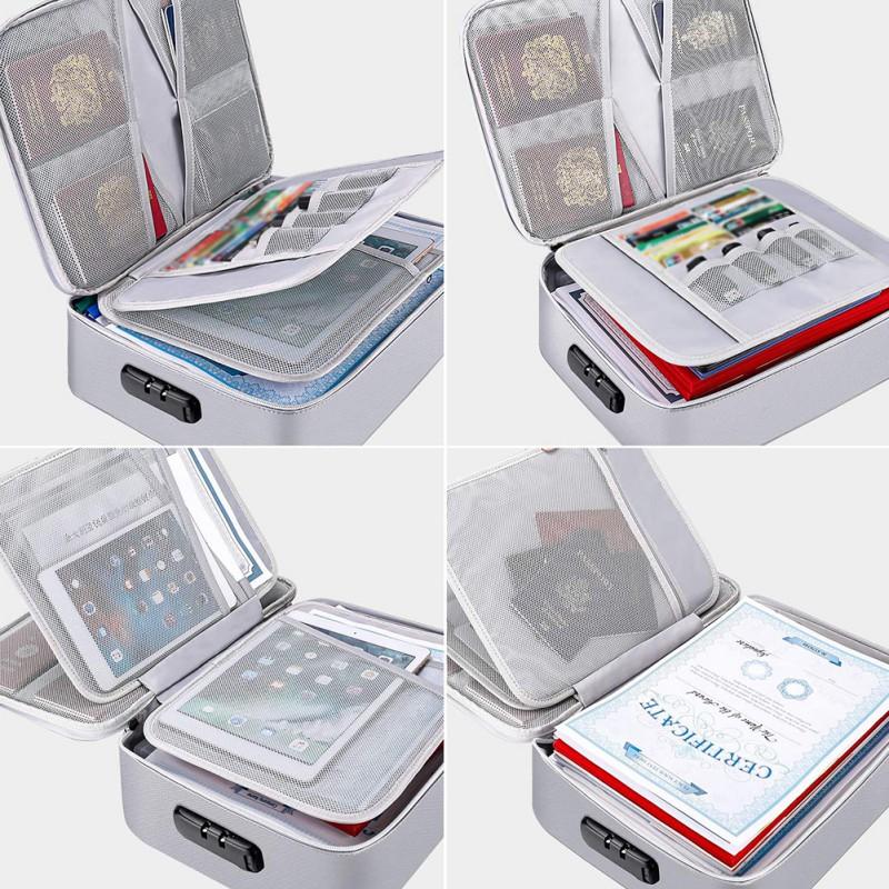 

Document Storage Bag Home Office Fireproof And Waterproof Briefcase Document Organizer Folder Holder Men's Women's Bag