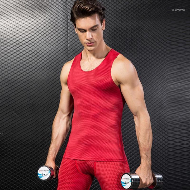 

Men Compression Running Suit Vest Sports Fitness Sleeveless Training Tank Top Vest Summer Quick Dry Body Shaper T-Shirt Clothing1