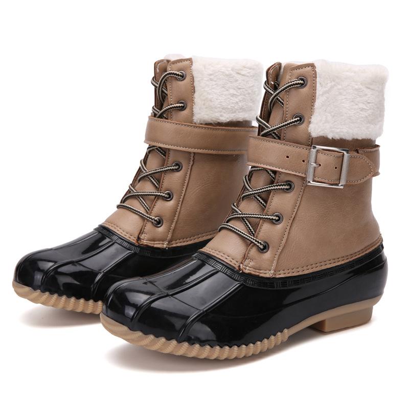 

Products New Women's Shoes Warm Leather Boots Cold-proof and Waterproof Plus Velvet Thick Cotton Shoes High-top Snow Boots Women