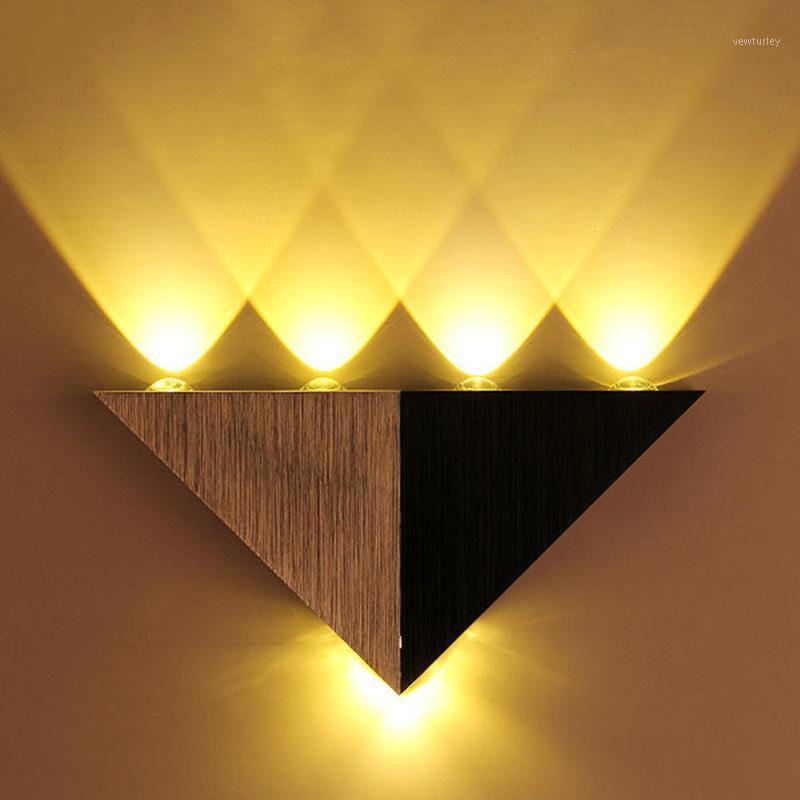 

5W LED Wall Sconce Lights With Chic Aluminium Aisle light Bedroom Hote Triangle Shape Decorative, Multi-colored light1
