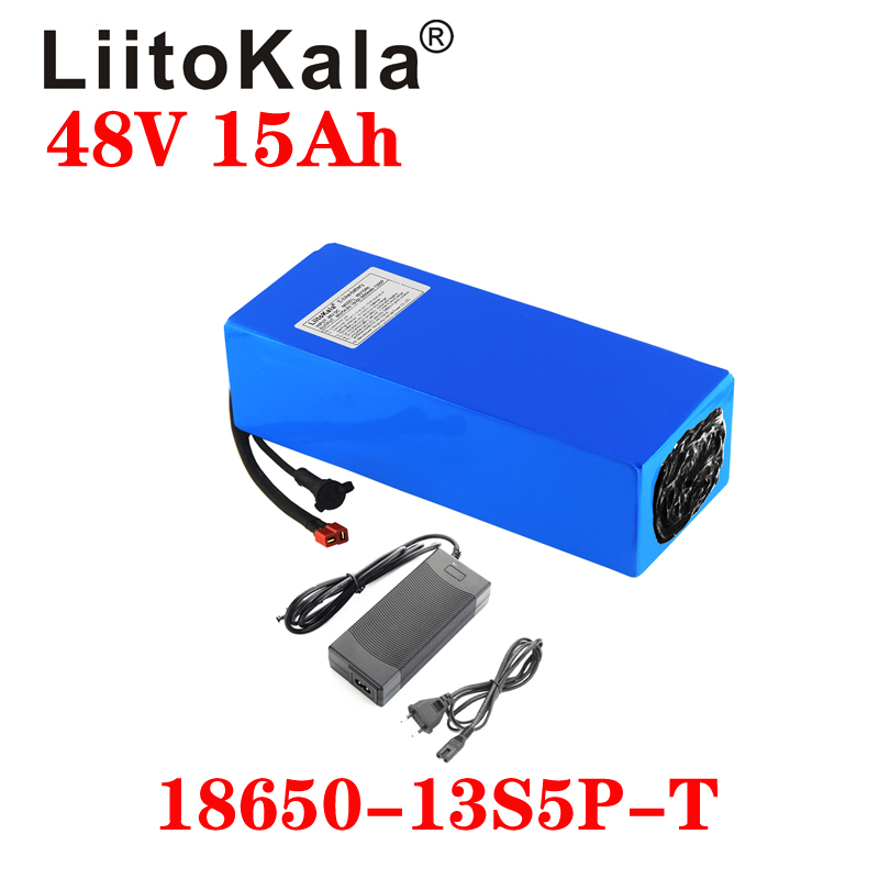 

LiitoKala 48V 15Ah 18650 E-bike batteries li ion battery pack bicycle scoot conversion kit bafang 1000W XT60 plug 54.6V Charger