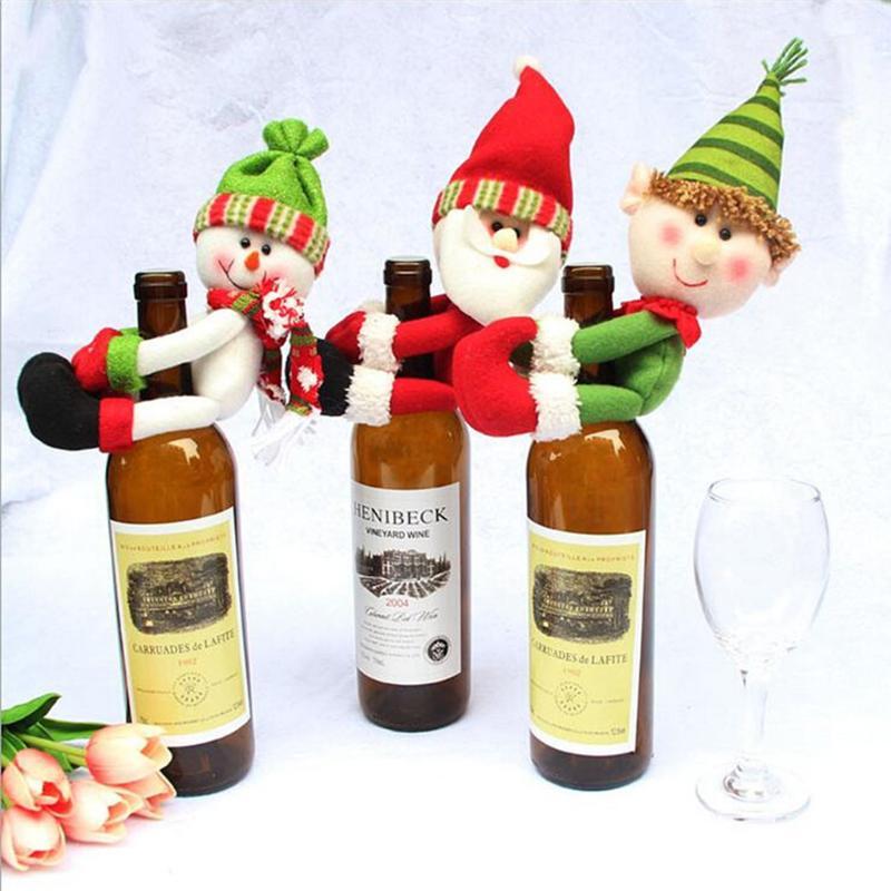 

Hold the Bottle Santa Claus Snowman Style Wine Bottle Decorations1