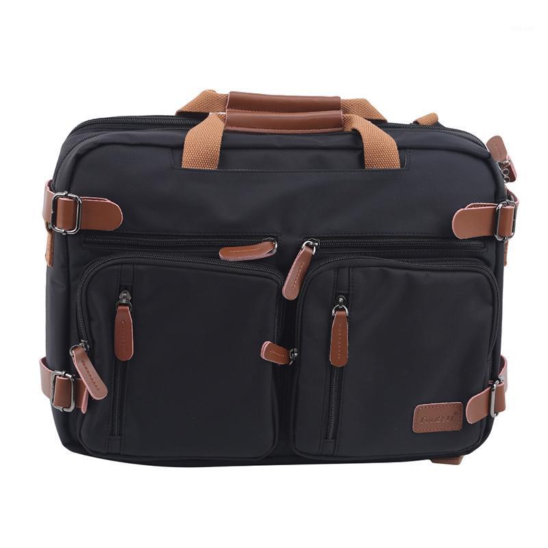 

15 Inch Convertible Briefcase Men Business Handbag Messenger Bag Casual Laptop Multifunctional Travel Bags For Male Big1, Black