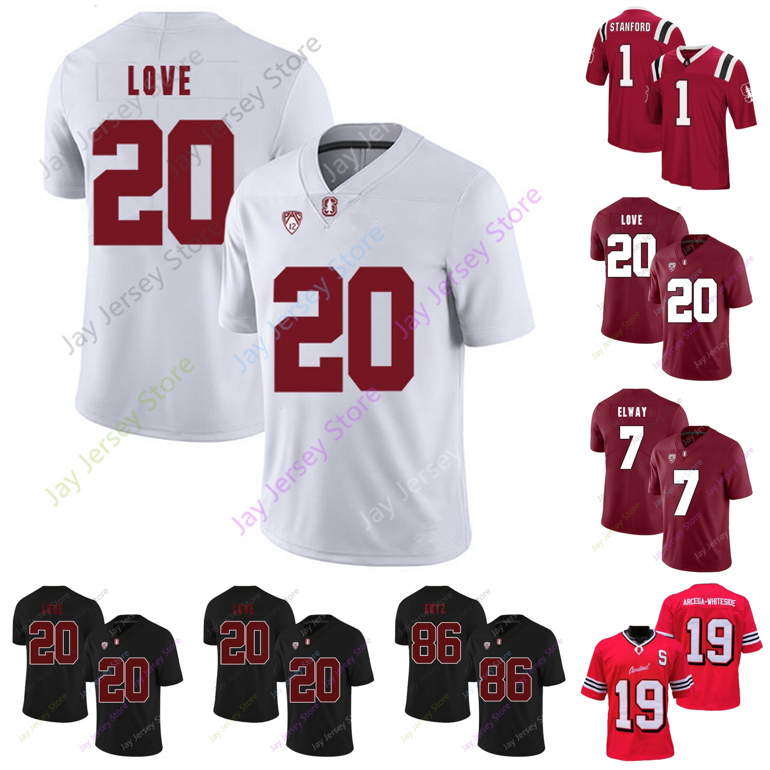 

Stanford Football Jersey NCAA College Jovan Swann Fox Michael Thoma Andrus Peat Joshua Garnett Solomon Thomas Smith Vardell Lofton, Red i