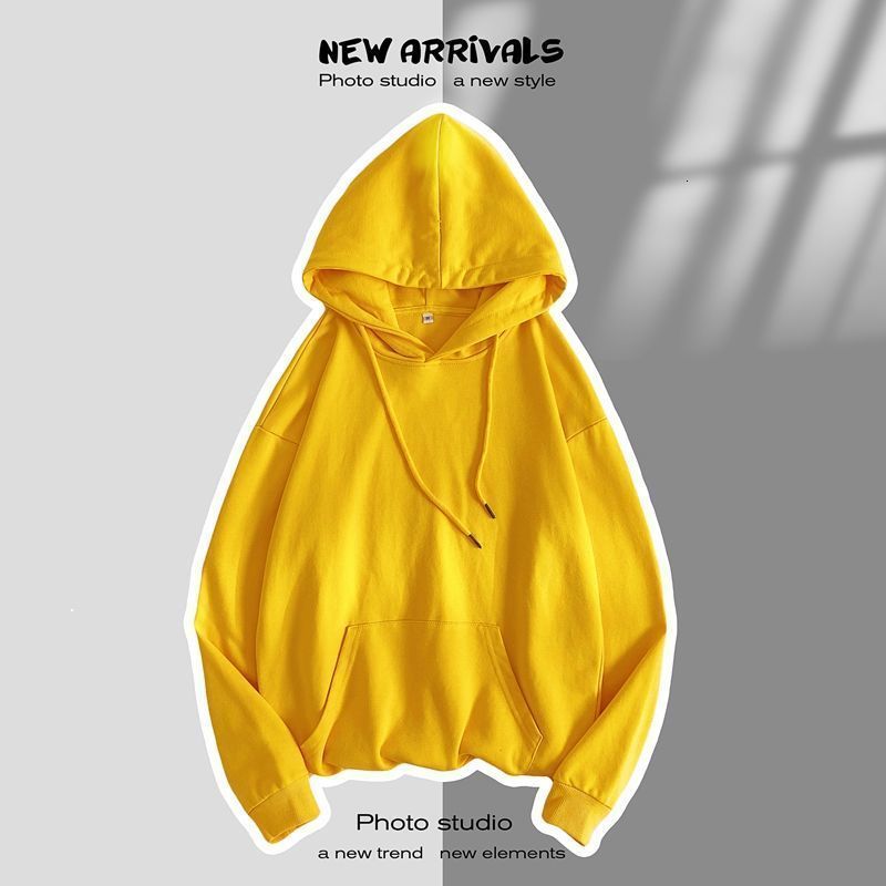 

Pure 2021 Cotton Hoodies Autumn and New Winter with a Solid Multi-color Hood Thick Sports Men's Sweatshirts Streetwear Promotion E6ME, Black