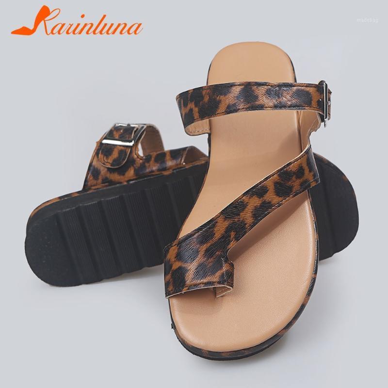 

KARIN Summer Girl 2020 Low Heels Comfortable Slippers Casual Beach Shoppingflip Slippers Women Brand Fashion Shoes Woman1, Leopard