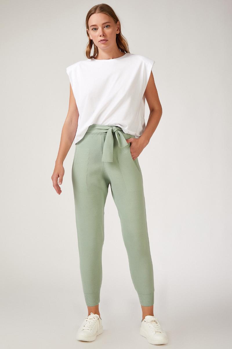 

Happiness ist. Women's High Waist Knitwear Sweatpants EM00048, Lilac