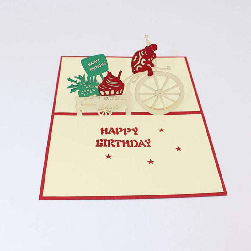 

Creative Wedding Cards 3D Handmade Baby Cartoon Giving Gift Kids Birthday Party Paper Invitation Greeting Card + Envelope Gifts