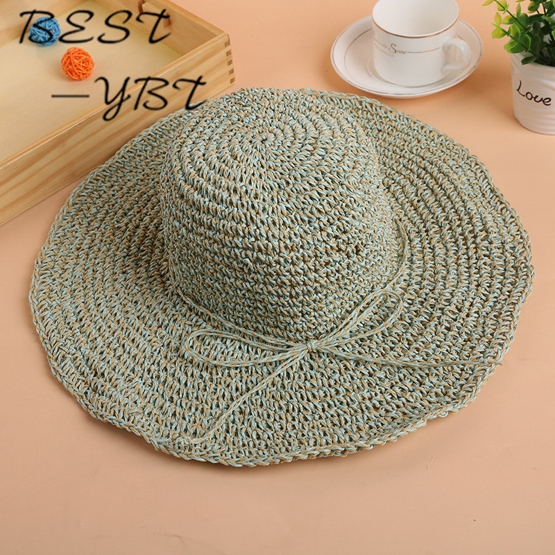 

The new Ms. summer straw hat hand crochet hat UV Dayan Mao beach lady