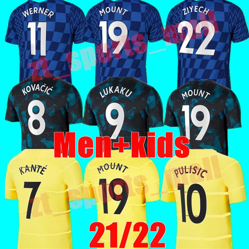 

CFC 21 22 soccer jerseys home away 3rd LUKAKU GIROUD ABRAHAM WERNER HAVERTZ CHILWELL ZIYECH football shirt PULISIC Camiseta KANTE MOUNT 2021 2022 adult Men Kids kits, Adult kids+champion patch