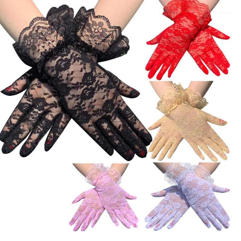 

1 Set of 7 Color Gloves Fashion Women Lace Party Sexy Gloves Women Sunsn1