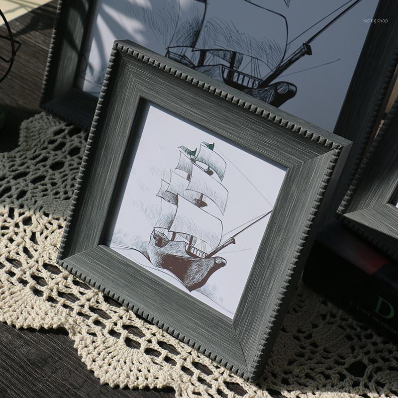 

Picture Frames Resin Novelty Gold Feather Small Photo Frame Decor Vintage Desktop Picture Frame Wall Photo 3DHKW041