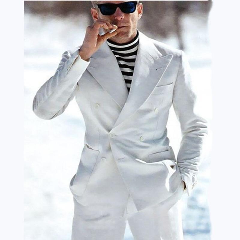 

Handsome Groomsmen Double-Breasted Groom Tuxedos Wedding Dress Men Suits Blazer Prom Dinner (Jacket+Pants+Tie) K236, Same as image