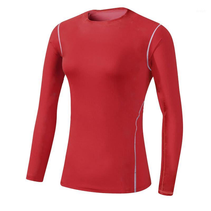 

Hot Women High Quality Compression Tights Clothing Fitness Gym Top Exercise Training Sports Running Long sleeve Red Yoga Shirts1, Black