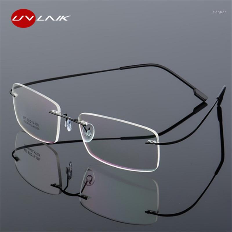 

Sunglasses Frames UVLAIK Rimless Titanium Eyeglasses Women Men Flexible Optical Frame Prescription Spectacle Frameless Glasses Eye Glasses1