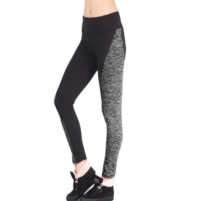 

High Elastic Fitness Sport Leggings Tights Slim Running Sportswear Sports Pants Women Yoga Pants Quick Drying Training Trouser#L, Black