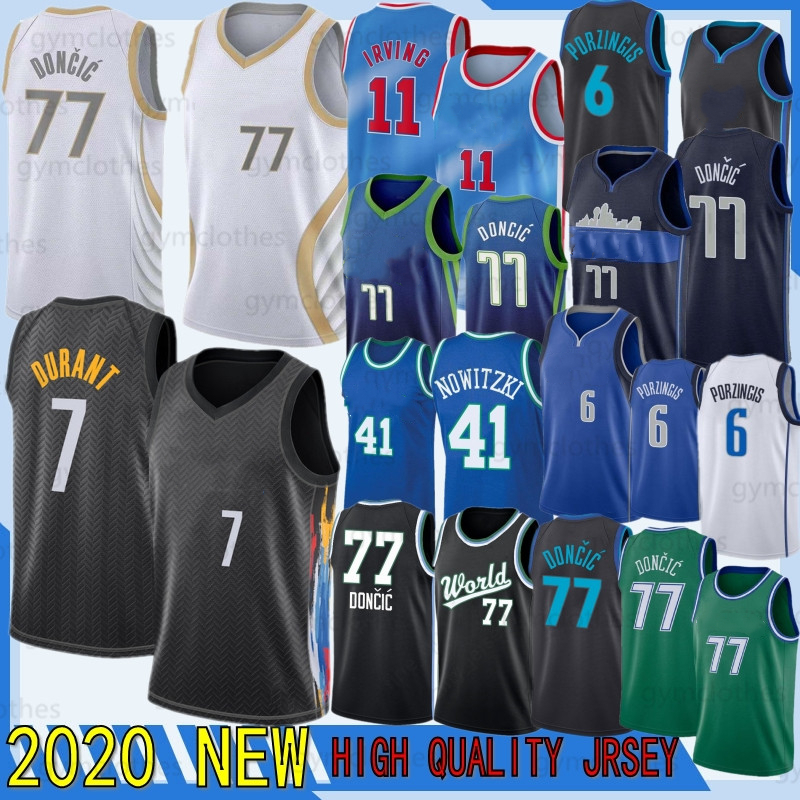 

77 Doncic Kevin Kyrie Luka Irving Durant Men jersey Kristaps 6 Porzingis 2020 NCAA Basketball Jersey 41 Nowitzki new Jersey Irving Durant, Xiaoniu