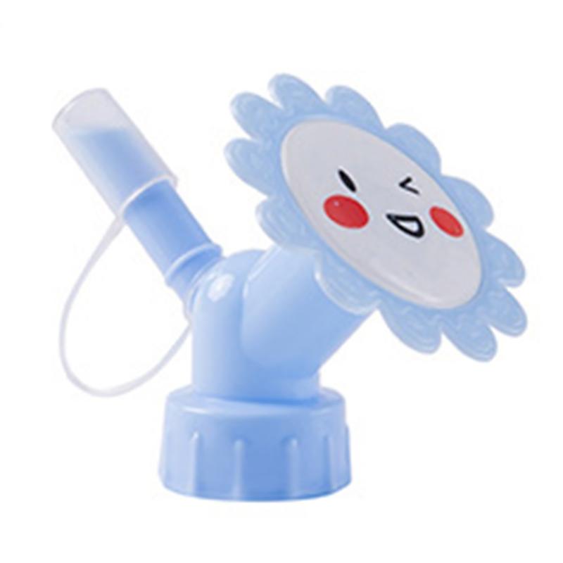 

Portable Flower Gardening Tool Double Head Household Cute Waterer Petal Shaped PP Sprinkler Nozzle Vegetables Sprayer, White