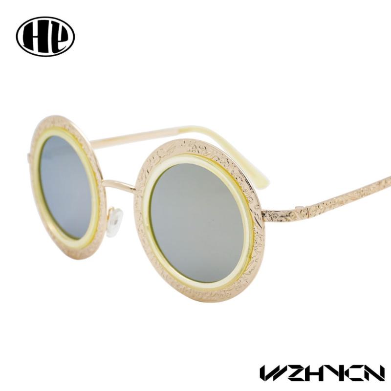 

New fashion alloy polarized lens sunglasses design metal gafas de sol men women vintage sunglass Round sun glasses