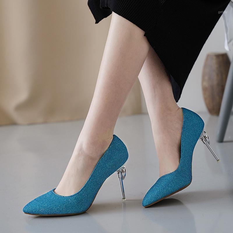 

Sexy Bling High Heels Women Shoes Pointed Toe Sequined Cloth Pumps Slip On Party Wedding Shallow Woman Shoes Gold Silver Red1, Red