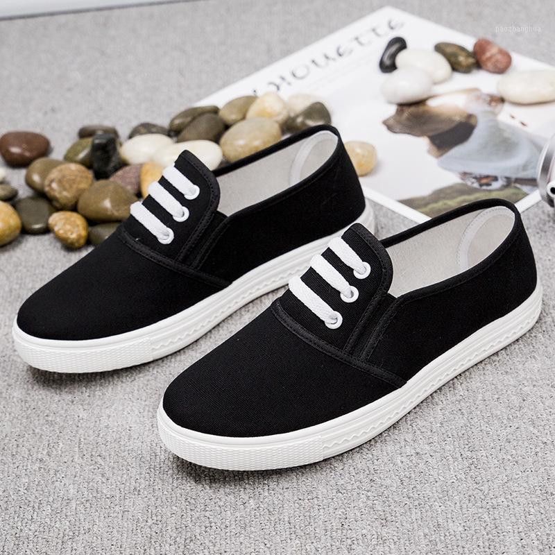 

Casual All-match Cloth Shoes Women's Shoes Comfortable Student's Stylish Sneaker Canvas Moccasin-Gommino Loafers1, Black