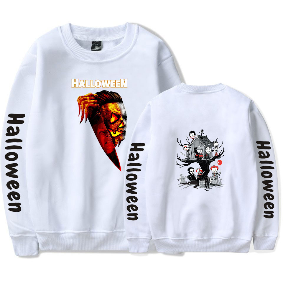 

Harajuku Round Collar Men/women Sweatshirt Print 2020 New Movie O-neck Halloween Killer Casual High Quality Hoodies, Black