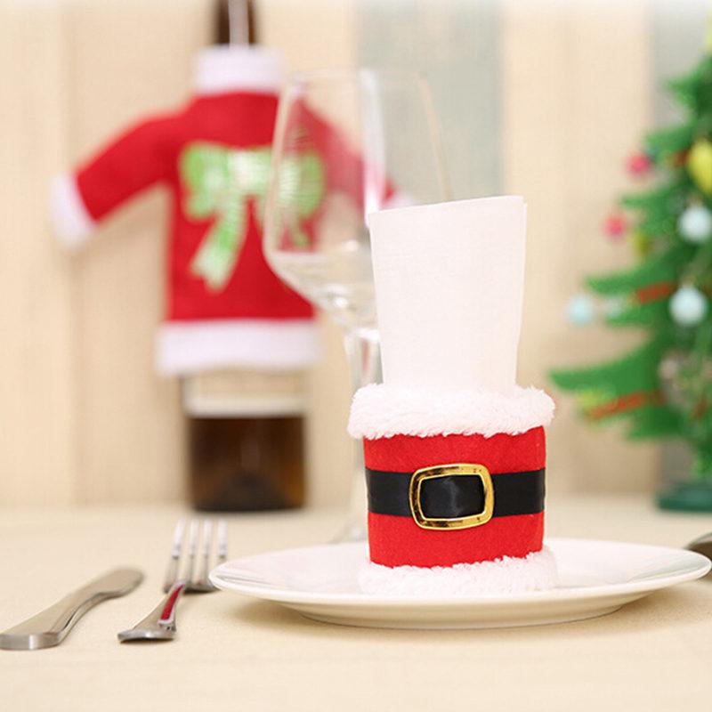 

2021 Creative Explosive Christmas Decorations 4Pcs Napkin Rings Holder Party Banquet Dinner Table Christmas Decoration