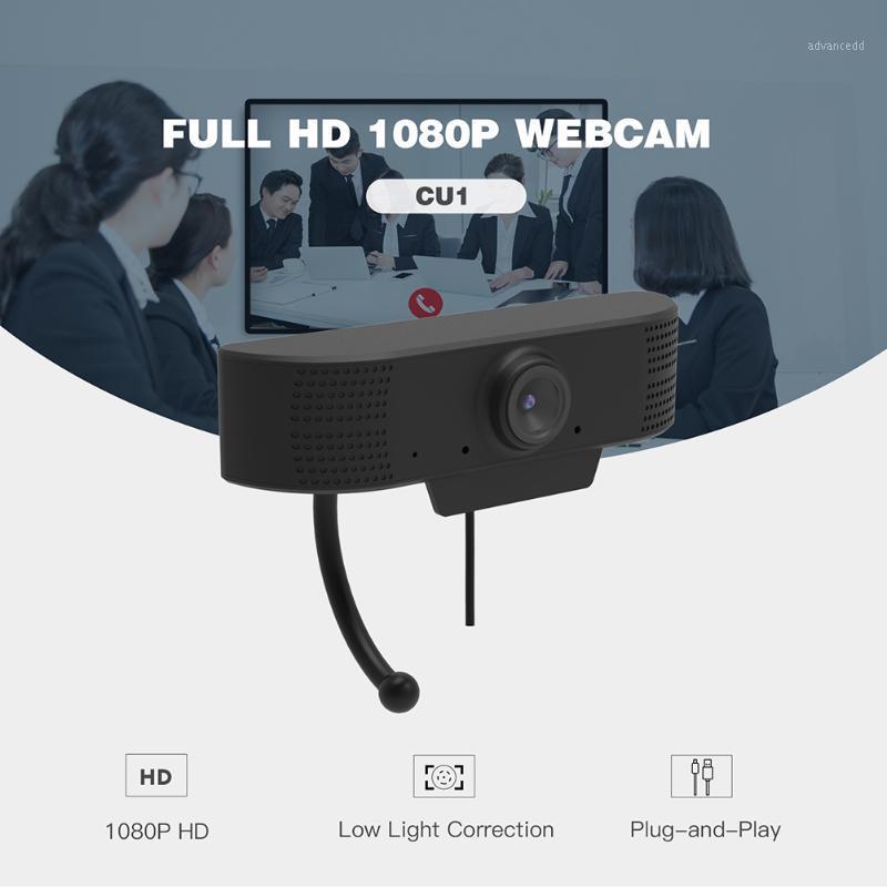 

Computer HD 1080P Webcam USB 2.0 Video Webcam Camera Built-in Microphone Auto Image Adjustment COMS Web Camera for Office Game1