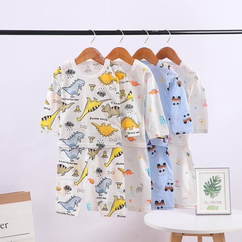

Cute Children's Autumn Pajamas Clothing Set Cartoon Boys & Girls Sleepwear Suits Kids Long Sleeves Top + Pants Baby Home Clothes1, 11