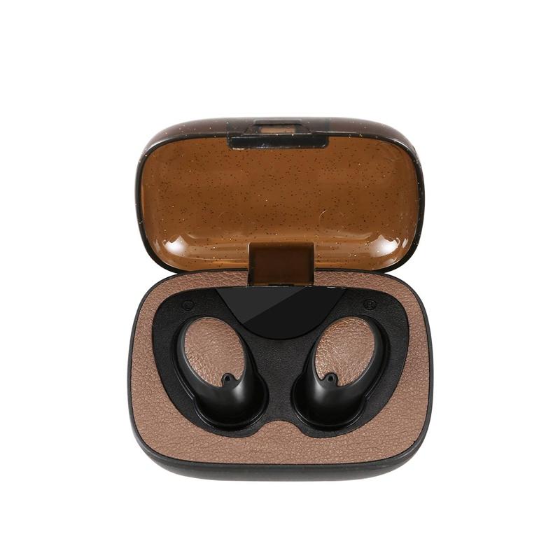 

ES02 Bluetooth Headset 5.0 with Strap Digital Display Mini Press Waterproof TWS Bluetooth Headset, Gray