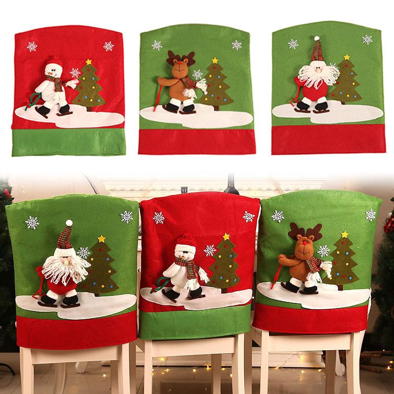 

Christmas Decoration Chair Cover Fabric Hotel Restaurant Dining Wedding Banquet Hotel Holiday Decoration