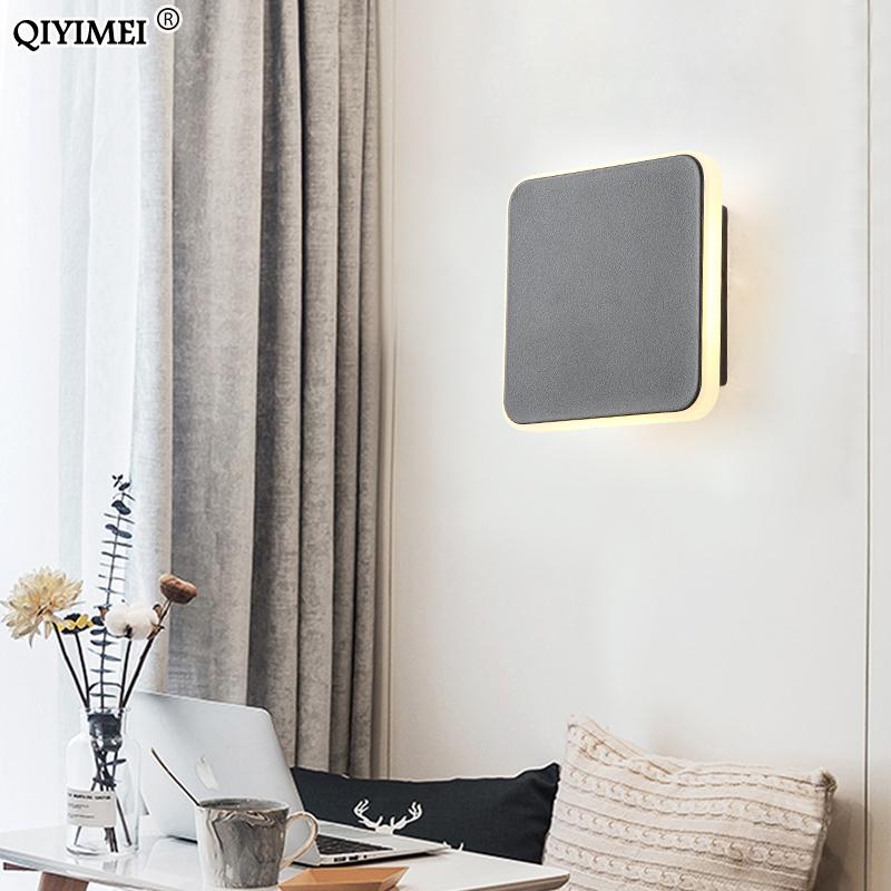 

Round Square Modern LED Wall Lamps For Living Room Bedroom Bedside Study Corridor Aisle New Home Lights Indoor Lighting Fixture