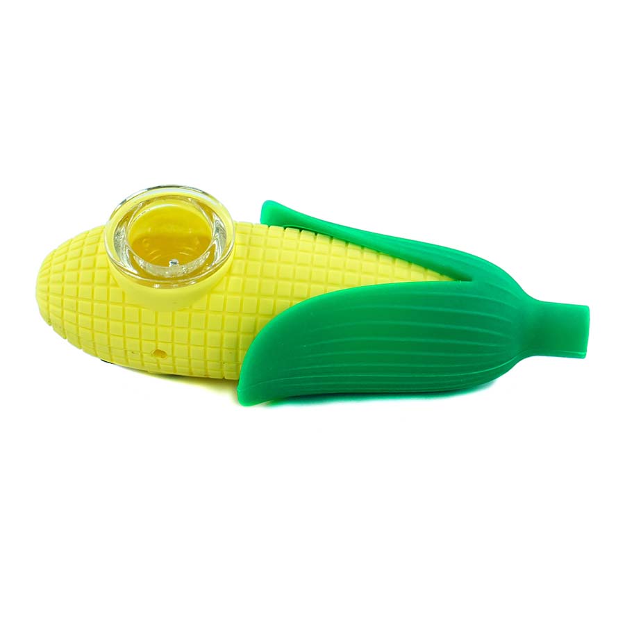 

Corn shaped hand smoking silicone bong pipe tobacco non toxic spoons