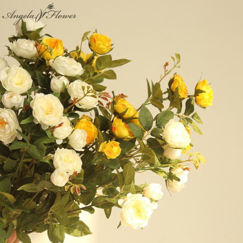 

50cm rose artificial flower decor home DIY wedding holding flowers road lead silk flower wall plants wall flore artificiales, Pink