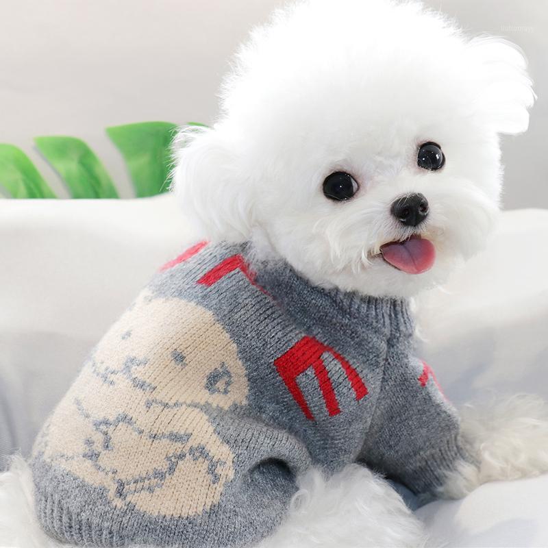 

New autumn and winter pet sweater cat Bichon VIP Pomeranian Schnauzer Teddy small dog puppy dog clothes1, Gray