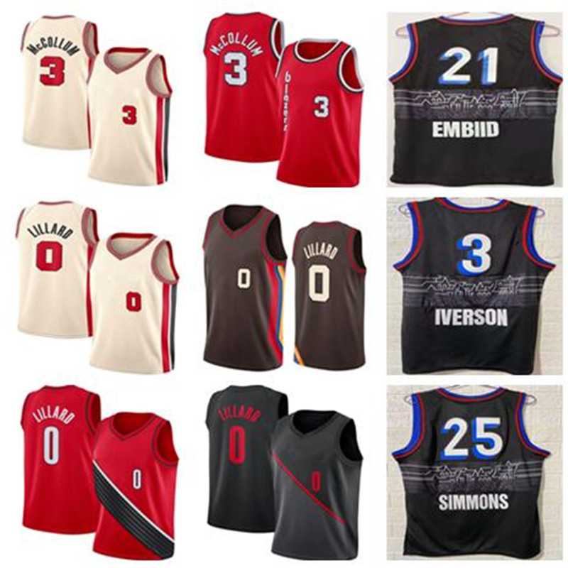 

2021 New Joel 21 Embiid Ben 25 Simmons Allen 3 Iverson Damian 0 Lillard CJ 3, As
