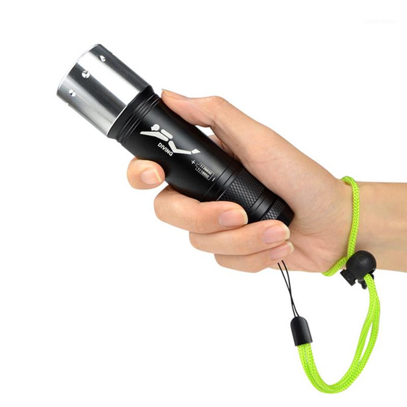 

1000Lm XML-T6 Waterproof Diving Dive Underwater 80 Meter LED Torch Lamp Light Lanterna use 26650 18650 Battery1