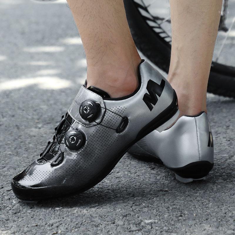 

double buckle bicycleshoes mountain bike road bicycleshoes breathable self-locking bicycle shoes professional riding sportsshoes1, Silver grey
