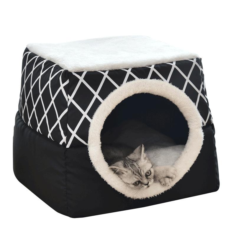 

Pet Cat Bed Cat House Removable Warm Litter Box Kennel for Dog Puppy Home Sleeping Kennel Teddy Comfortable House Dog Bed