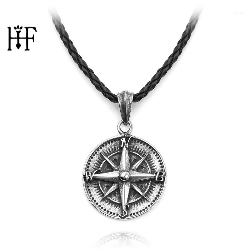 

New Fashion Jewelry Vintage Punk Zinc Alloy Compass Charms Necklace Pendant&Necklace DIY Rope Chain Wanderlust Gift1