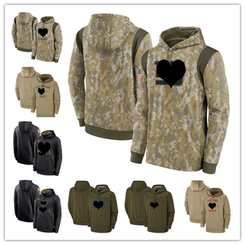 

New York''New Orleans''Men Women Youth saints''Giants''Camo Football Hoodie Wear 2021 Salute To Serv, Black;red