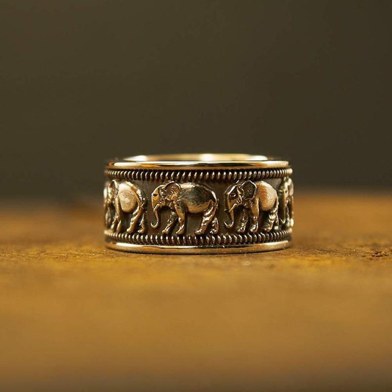 

sculpture elephant rings band women Animal ring fashion jewelry gift will and sandy