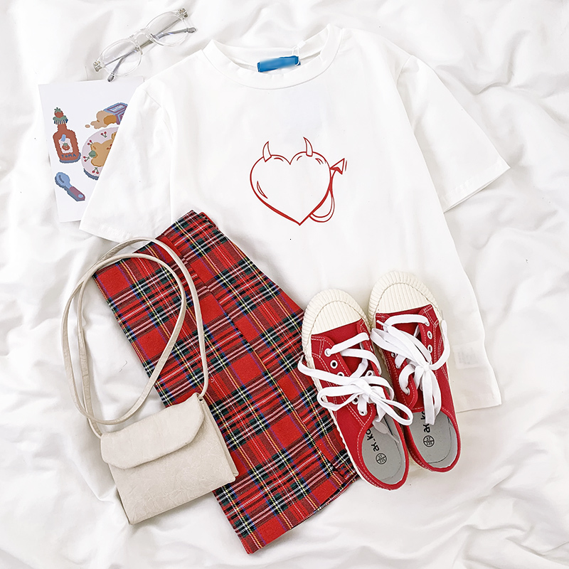 

2021 New summer Korean cartoon style print short sleeves top harvest for women women' t-shirts (c2391) HDBD, 2391 t shirt