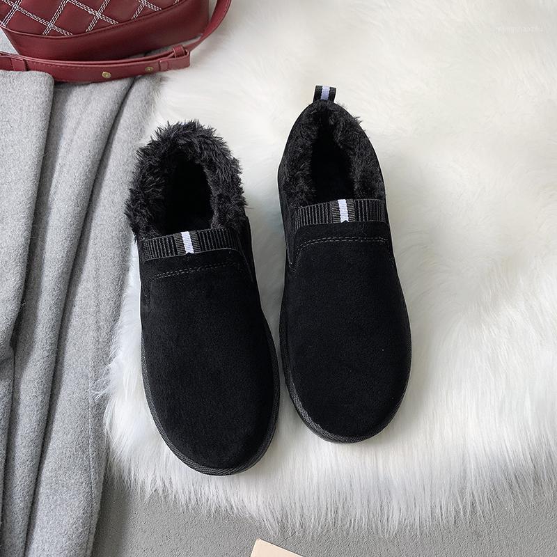 

Top quality Women's Winter Ankle Snow Boots Warm Plush Plus Size 36-40Ladies Fur Suede Flat couple Shoes Female Classic Footwear1, Khaki