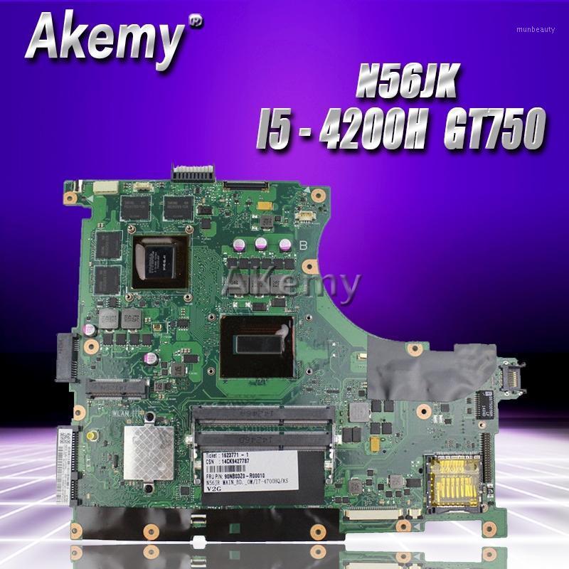 

Akemy N56JR For Asus N56JR Laptop motherboard N56JK mainboard REV2.0 -4200HQ with GT740M Graphics card1