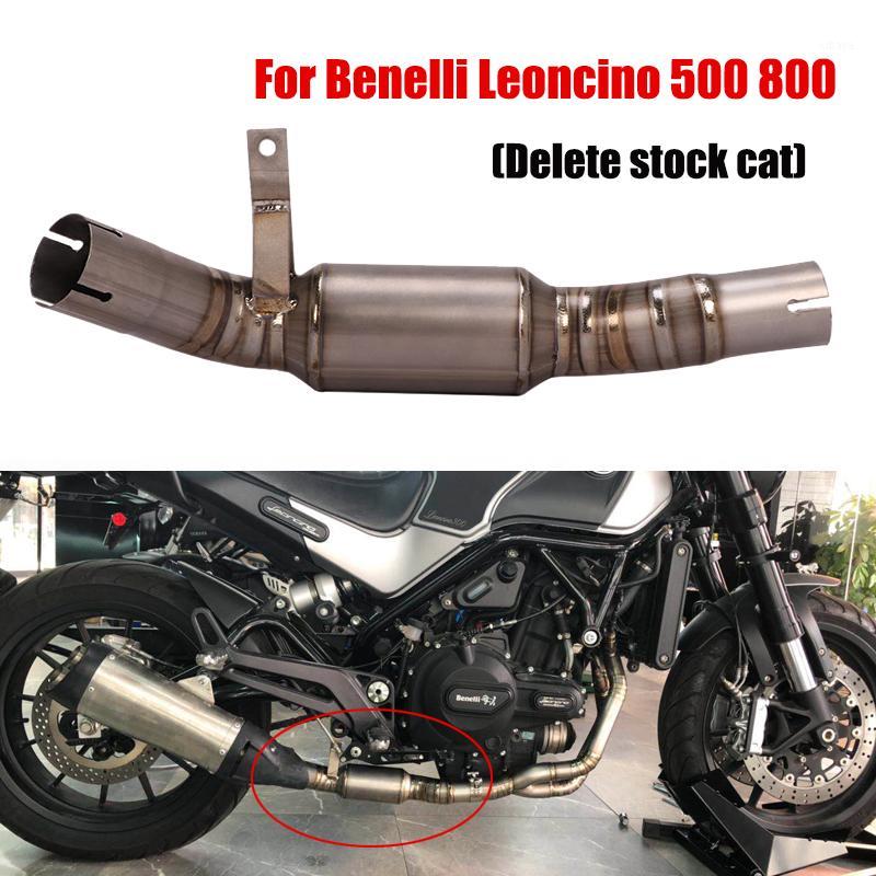 

Titanium Alloy Mid Link Pipe Exhaust Tube Connect Section Delete Stock Catalyst For Benelli Leoncino 500 800 Motorcycle1